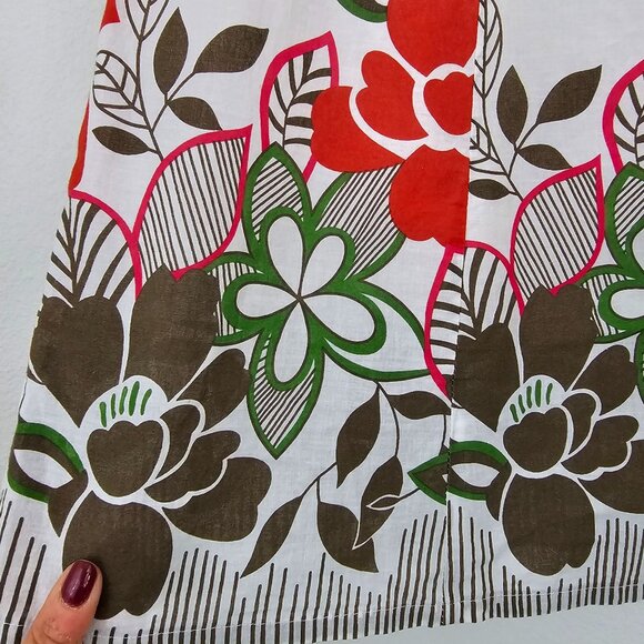 Floral Print Colorful Cotton Skirt Womens Sz S Lined Bohemian Mood Day Nigth - Picture 4 of 12